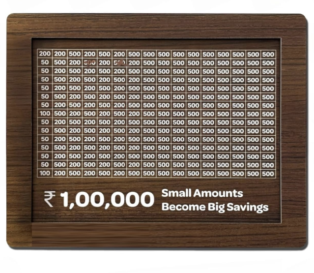 ₹1,00,000 Savings Tracker Box – Smart Money Challenge Bank