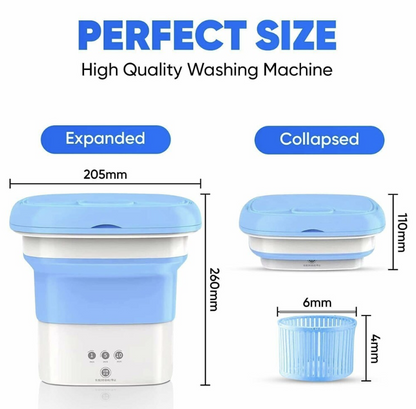 Foldable Mini Washing Machine – Portable & Space-Saving Laundry Solution