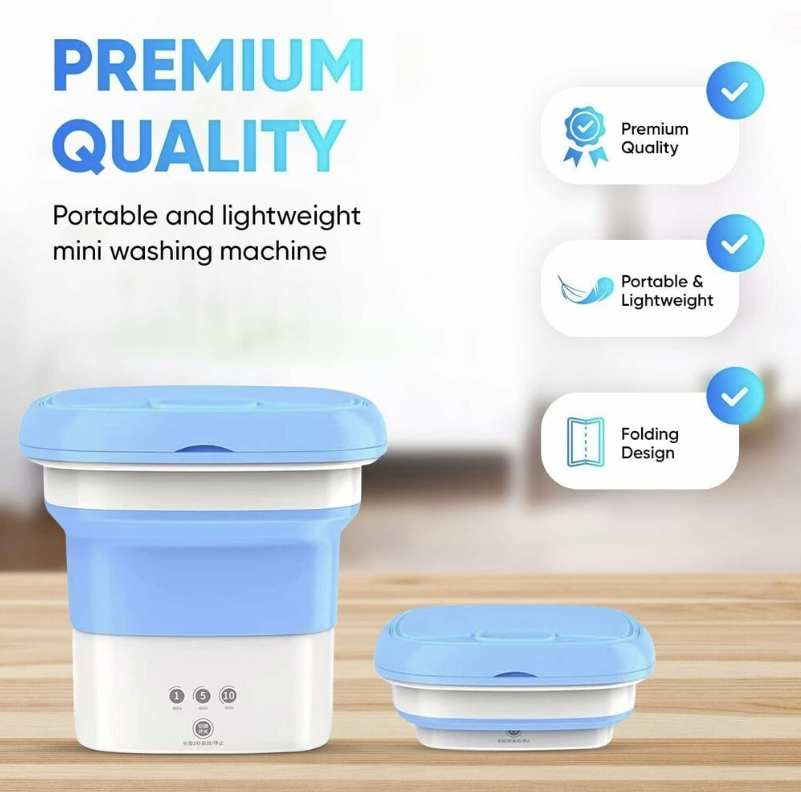 Foldable Mini Washing Machine – Portable & Space-Saving Laundry Solution